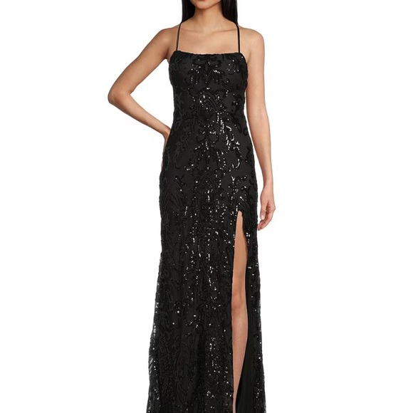 Crystal Doll Dresses & Skirts - Crystal Doll Black Sequin Maxi Dress